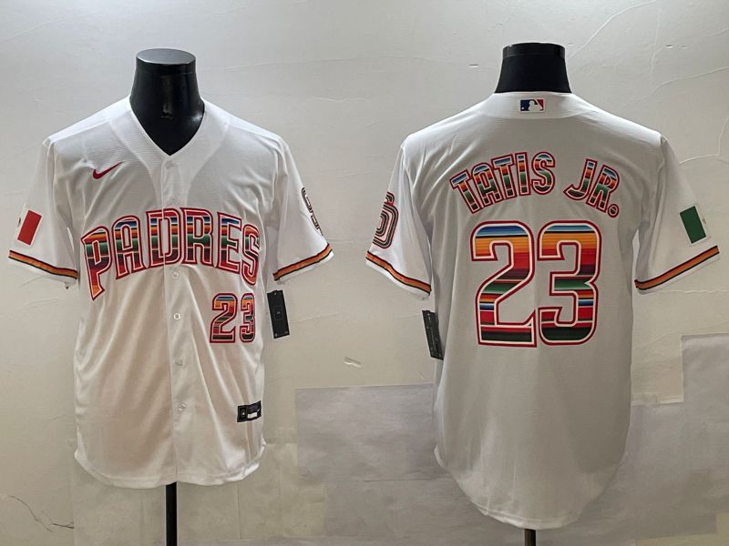 Men San Diego Padres #23 Tatis jr White Fashion Game 2025 Nike MLB Jersey style 1->san diego padres->MLB Jersey